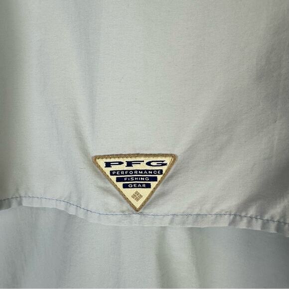 Columbia PFG Performance Shirt Short Sleeve Blue Size XL Vented - Picture 6 of 7